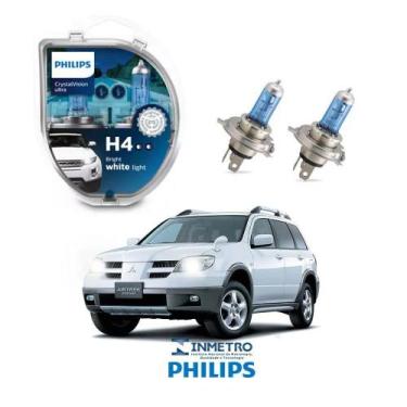 Imagem de Lâmpadas Farol Mitsubishi Airtrek Philips H4 CrystalVision
