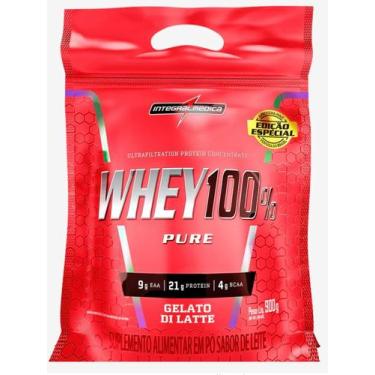 Imagem de Whey 100% Pure Pouch Sabor Gelato Di Latte Integralmedica 900g