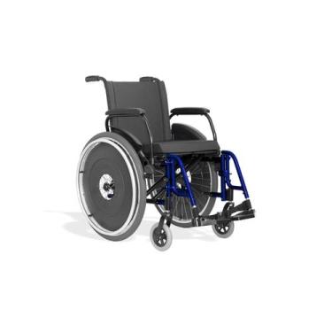 Imagem de Cadeira de Rodas AVD Alumínio AVD 48 CM Azul Marinho - Ortobras