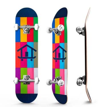 Imagem de Skate Profissional Completo House Skateboarding - até 110kg, Colors