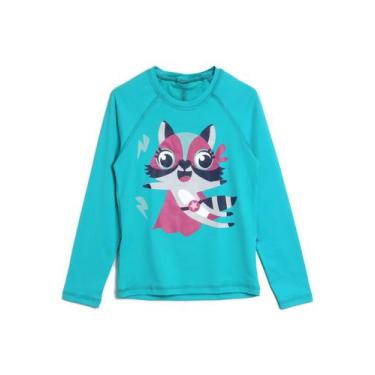 Imagem de Camiseta Proteção UV Praia e Piscina Menina Malwee Ref 57483, Verde, 4