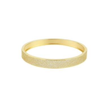 Imagem de Bracelete Cravejado Largo - Banhado em Ouro 18k - Tri Gata Semijoias