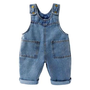 Imagem de Macacão infantil SEAUR Jeans Bib Pants Jeans 12-18M
