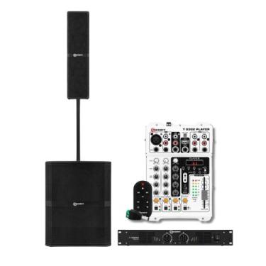 Imagem de COMP Kit Taramps Completo Mesa T0302 + Sub 1200.1 LF + Caixa 400.4 HF 