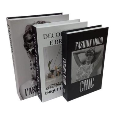 Imagem de Livro Enfeite Porta Objetos 3 Caixas Organizadoras - Decorativo RO - A