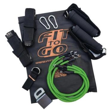 Imagem de Extensores Elásticos Exercícios Treino em casa Fittogo Cord 40kg elást