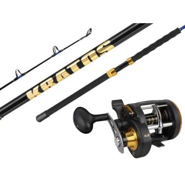Imagem de Kit Vara Para Carretilha Saint Kratos 6'3" (1,90m) 80-150lbs + Carreti