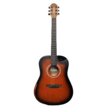 Imagem de Violao giannini gdh ceq sbs aco dreadnought half ct el/ac sunburst c/ 