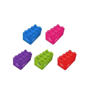Imagem de APONTADOR LEGO COM DEPÓSITO CIS - Brinquedo Divertido e Empilhável, Ve