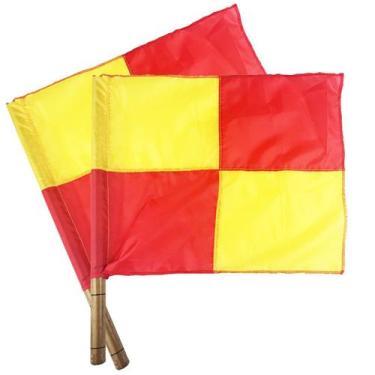 Imagem de Bandeira para Árbitro Auxiliar Quadriculada - Par - Pangué