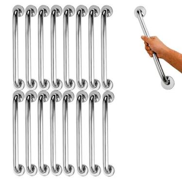 Imagem de Barra de Apoio 40cm Kit 16 Uni Suporte Idoso Corrimao Amputado Deficie