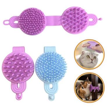 Imagem de Brinquedo para Gatos Escova de Parede Coçador e Massageador de Silicon