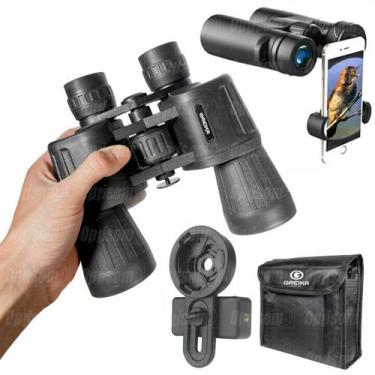 Imagem de Binóculo 10x50 Greika Prisma Bak4 Com Suporte Celular + Bolsa