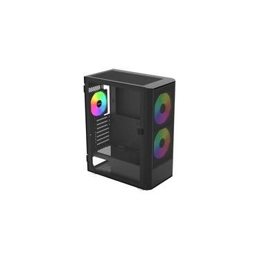 Imagem de Gabinete Gamer Montech X2 PLUS, Mid Tower, Lateral em Vidro, 3X Fans, Preto - X2PLUSB