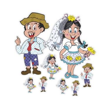 Imagem de Painel Noivinhos Caipira Festa Junina Decorativo - Taz Nc Toys