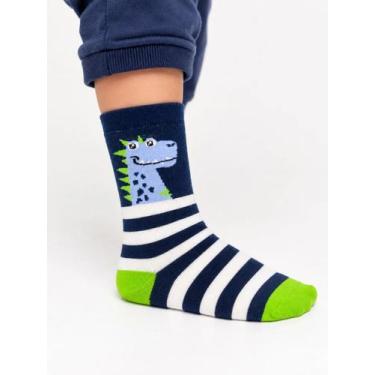 Imagem de Meia Cano Longo Duck Infantil Meninos Masculina Dinossauro - Duck Meia