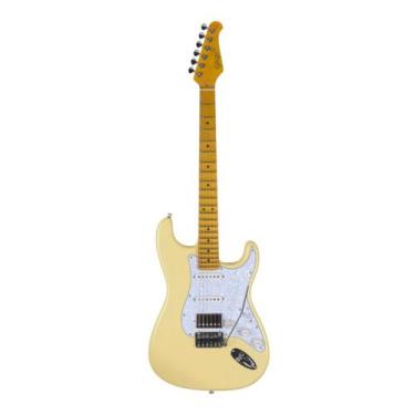 Imagem de Guitarra Seizi Vintage Budokan HSS Rising Sun Cream