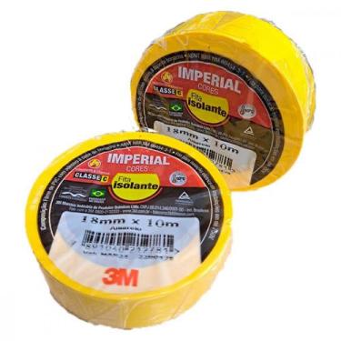 Imagem de Fita Isolante 3M Imperial 10M Amarela - Kit C/10 Pecas
