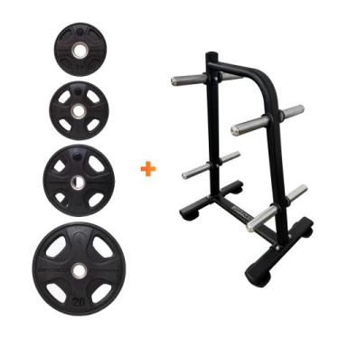 Imagem de Kit Anilha 4 Grip + Suporte - D1Fitness