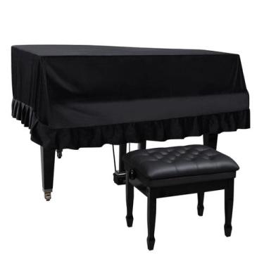 Imagem de Capa para Piano de Cauda Yajun Veludo 180x150x50cm Preta