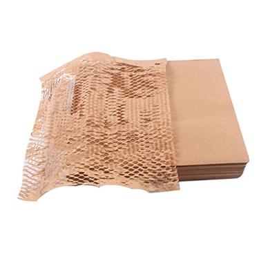 Imagem de menolana 100 folhas de Papel Kraft Amortecimento Envoltório Perfurado-Embalagem Embalagens de Papel Do Favo de Mel Do Favo de mel Folhas Envoltório para a, 30x30cm