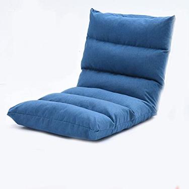 Imagem de Diumy Cadeira de chão ajustável de 6 posições, suporte confortável para as costas 0-180°, dobrável, para sofá, sala de estar, leitura, I 52 x 55 x 55 cm (20 x 22 x 22 polegadas)