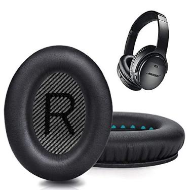 Imagem de Almofadas auriculares de substituição premium para fones de ouvido Bose QC35 e QC35ii feitos pela GEVO - Espuma viscoelástica adaptável confortável e extra durável - Compatível com