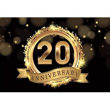 Imagem de Yeele 2,4 x 1,8 m Retro 20º Aniversário Festa Fundo Ouro Halo Anel Ouro Evento Celebração Festa Decoração Adulto Lady Artístico Retrato Foto Cenário Estúdio Adereços Banner Suprimentos Decoração