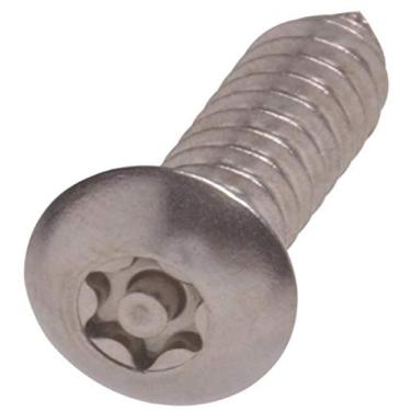Imagem de The Hillman Group 45732 Parafuso de segurança de 25,4 cm x 2,5 cm com cabeça de botão estrela de chave de metal, aço inoxidável