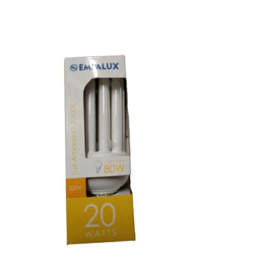 Imagem de Lâmpada Fluor Compacta 20w 220v Mini 4U Branca Morna 2700k FM22012 - Empalux Empalux