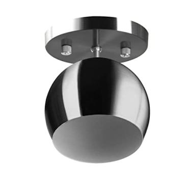 Imagem de Lustre Plafon Bola 15 cm Redonda Escovado