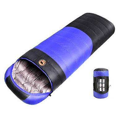 Imagem de Saco de dormir de acampamento com bolsa de compressão compacta para adultos e crianças, almofada de sono leve, quente e lavável para caminhadas e viagens, 800 g