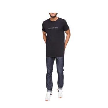 Imagem de Camiseta Regular silk, Calvin Klein, Masculino, Preto, GGG