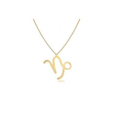 Imagem de Colar Signo De Capricórnio Folheado Em Ouro 18k