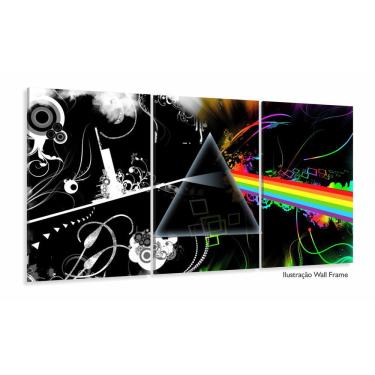 Imagem de Quadro Decorativo Musica Pink Floyd Banda 120x60 3 peças