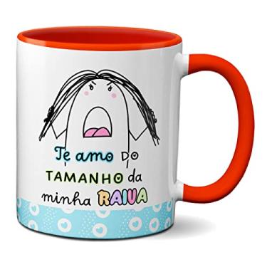 Imagem de Caneca Flork Namorados Te Amo Do Tamanho Da Minha Raiva (Vermelha)
