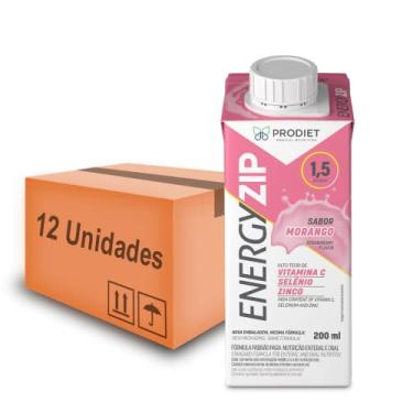 Imagem de Suplemento Energyzip 200ml Sabor Morango Caixa com 12 - Prodiet
