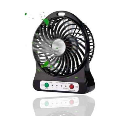Imagem de Mini Ventilador Mesa Portátil Recarregável 3 Velocidades