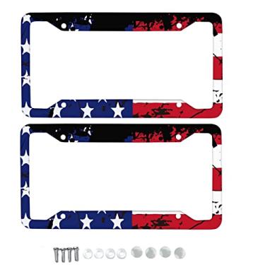 Imagem de Moldura de placa de licença liga de alumínio padrão americano carro comércio exterior americano moldura águia