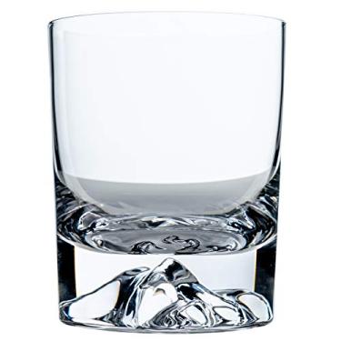 Imagem de Conjunto de 2 copos de Whisky Mountain – Copos de Whisky de cristal feitos à mão – Vidro de Cristal Mansoprado – Conjunto de 283 g com pedras à moda antiga