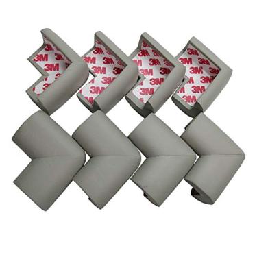 Imagem de Protetor de canto para bebês, protetores de canto, protetores de canto para bebês, crianças, protetores de bordas para móveis, mesas, 8 unidades, Cinza, One Size