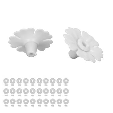 Imagem de Comedouro de beija-flor, peças de substituição para porta de alimentação atraentes e fáceis de instalar cores brilhantes para exterior (branco)