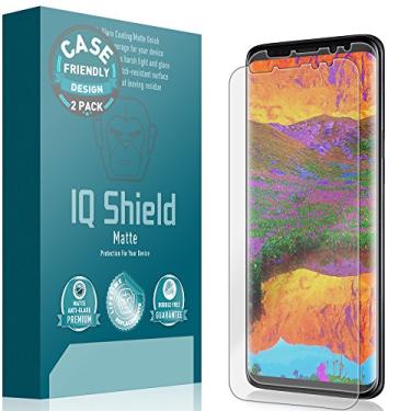 Imagem de [Pacote com 2] Protetor de tela IQ Shield Matte Anti-Glare [Compatível com capas] para Galaxy S9 Plus Filme sem Bolhas