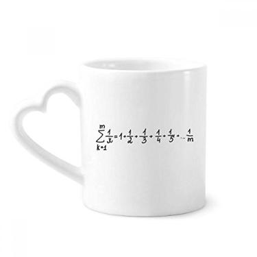 Imagem de Caneca com fórmula de matemática Kowledge café cerâmica copo de coração de vidro