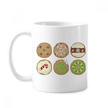 Imagem de Círculo árvore de Natal verde ilustração caneca cerâmica xícara de porcelana café louça