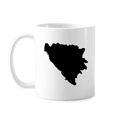 Imagem de Mapa da Bósnia e Herzegovina Caneca Country Cerâmica Xícara de Café Porcelana Louça
