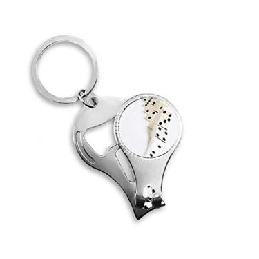 Imagem de Pai Gow Domino Gambling Photo Nail Nipper Ring Chaveiro Abridor de Garrafas Cortador