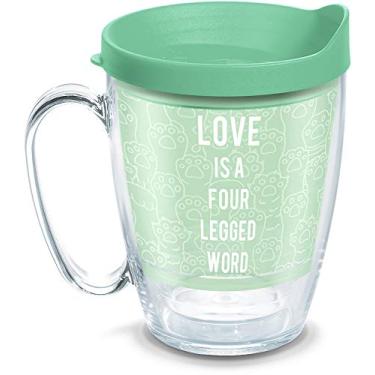 Imagem de Tervis Love is a Four Legged Word Tumbler, caneca de 473 ml, transparente - Tritan
