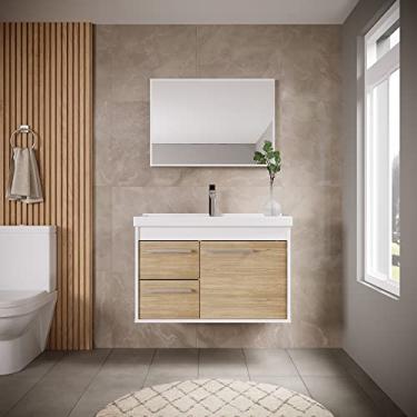 Imagem de Gabinete Armario para Banheiro 100% MDF com Cuba - Potenza 60cm (Berlin)