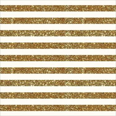 Imagem de American Crafts Cartolina especial caseira, 30,5 cm x 30,5 cm, creme com listras de glitter